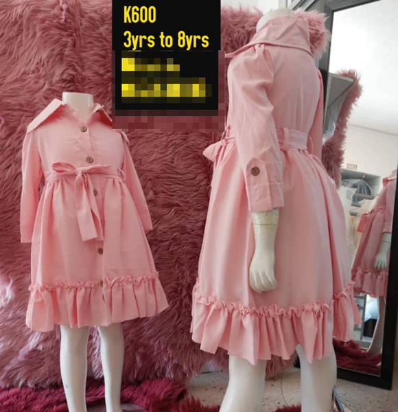 pink button-down dress