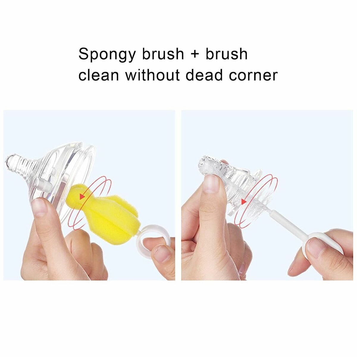 5-Piece Baby Bottle & Nipple Cleaning Brush Set