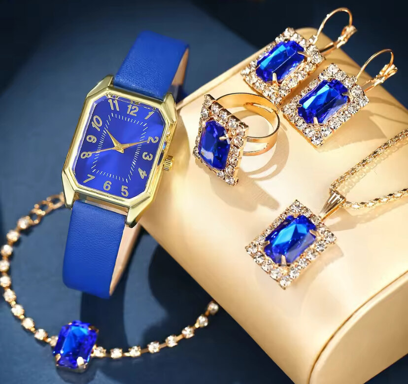 Ensemble Montre et Bijoux Éclatants
