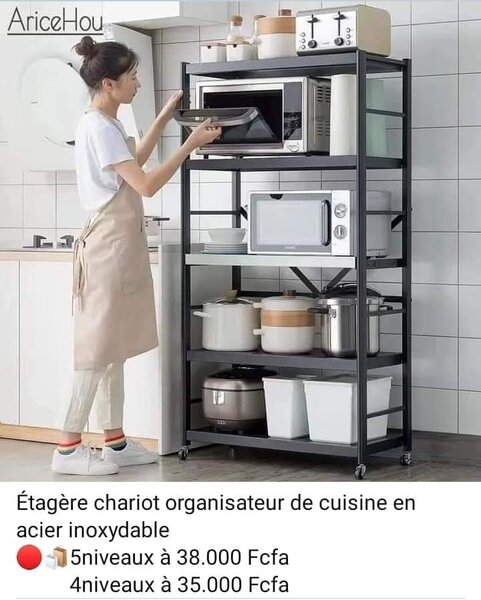 Chariot Organisateur en Acier