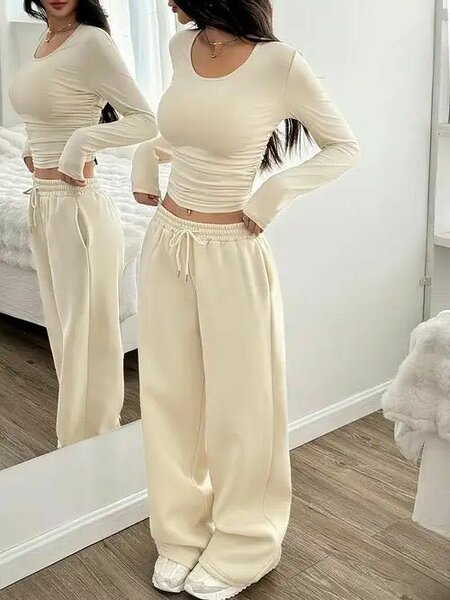 Ensemble Loungewear Femme Écru