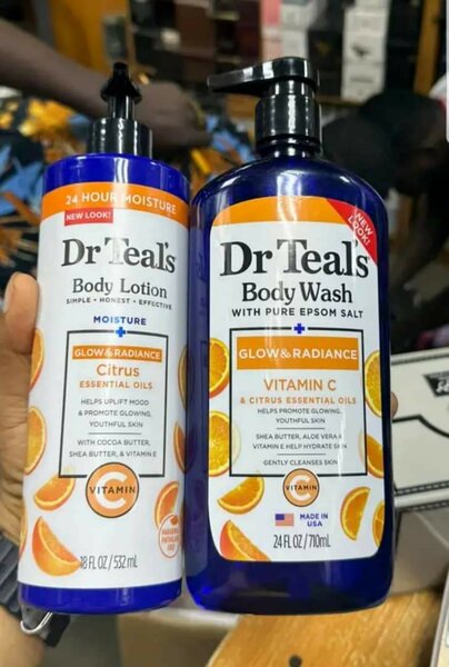 Body wash and body lotion