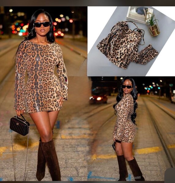 Robe léopard élégante