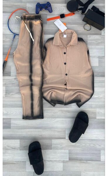 Pyjama en satin tie-dye