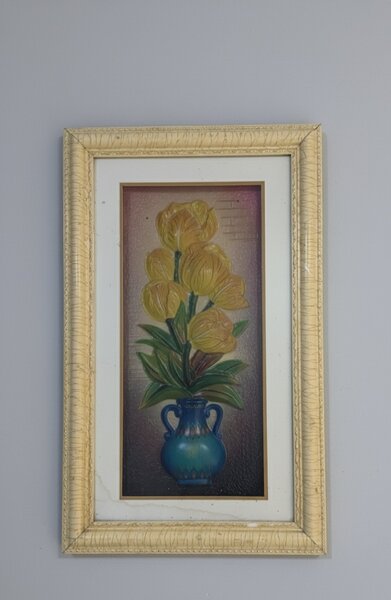 Tableau de Fleurs en Cadre Doré