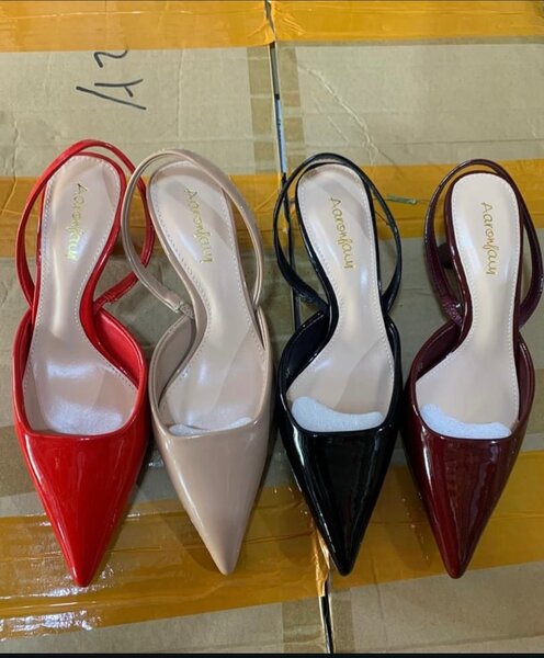 Black Sling Back Heels