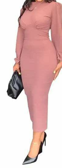 Long sleeved chiffon dresses