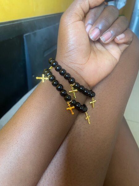 Bracelet perles noires