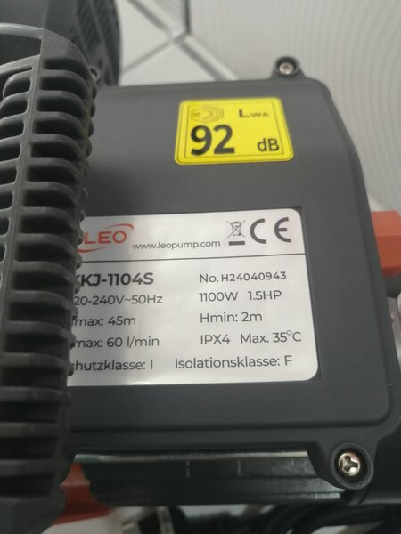 LEO 1.5HP WATER PUMP (STAINLESS STEEL)