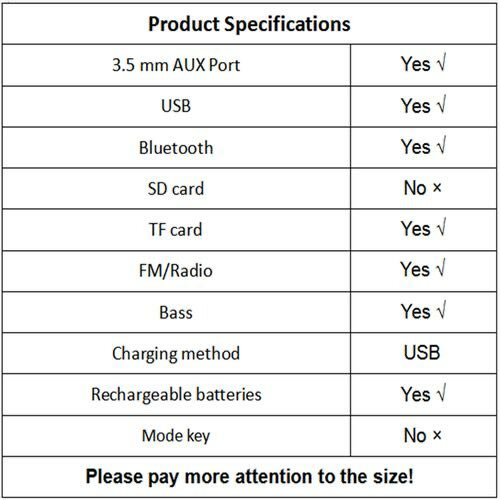 Buletooth Speaker Wireless Soundbar Outdoor Portable Subwoof