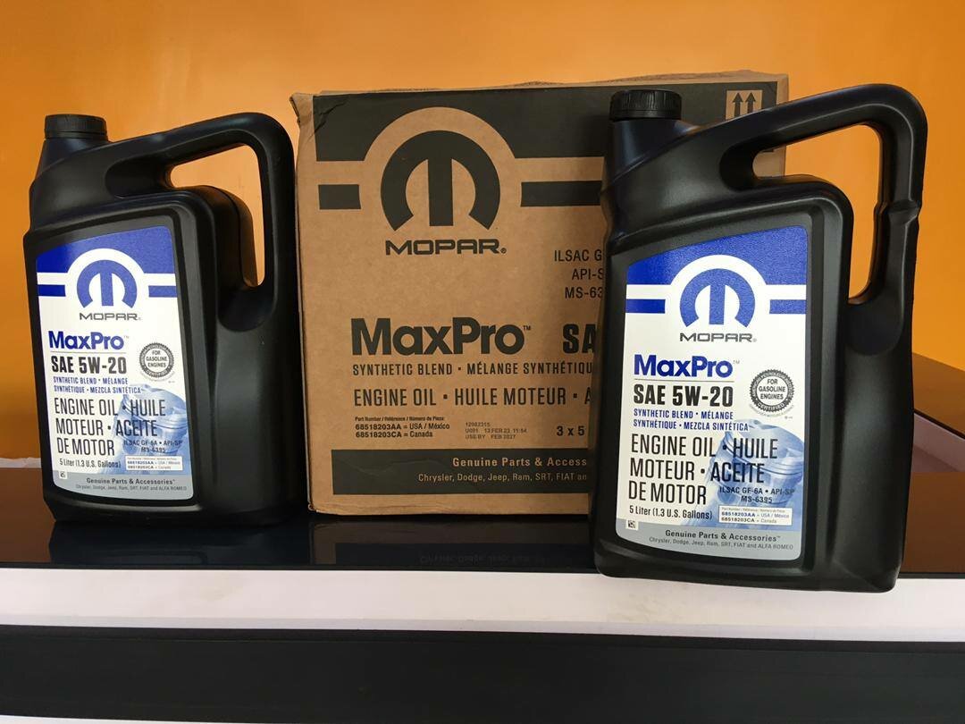 Mopar Maxpro 5W20 Engine Oil 5L imported from USA