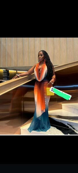 Robe Longue Élégante Multicolore