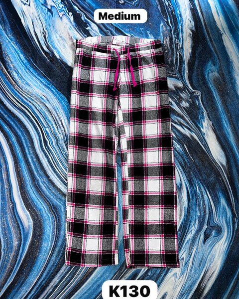 Women's cozy checkered pajama pants