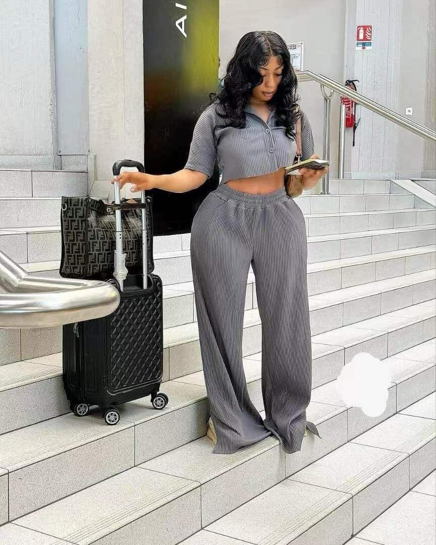 Two piece top and trousers