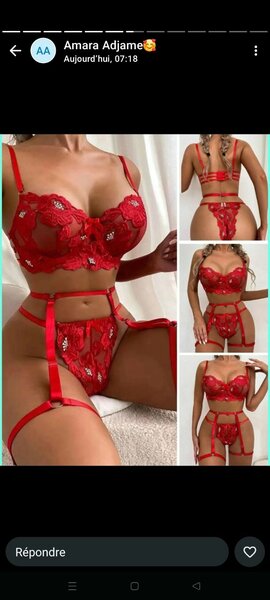 Ensemble lingerie sexy dentelle