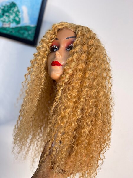 Gold curls Wigcap