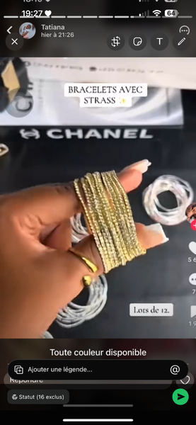 Bracelets strass colorés