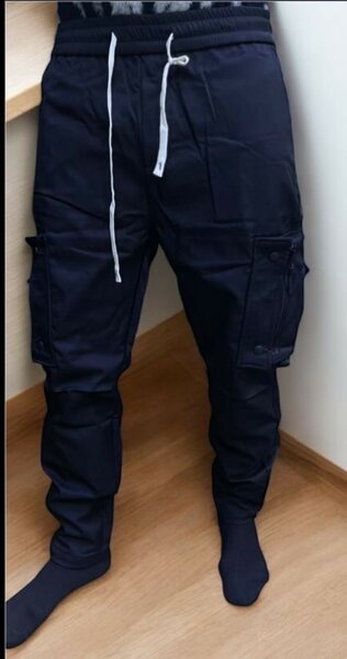 Pantalon cargo noir homme