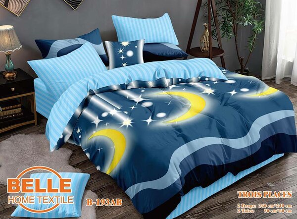 2 draps 2 taies d'oreillers