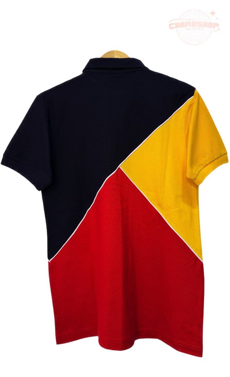 Polo tricolore en coton