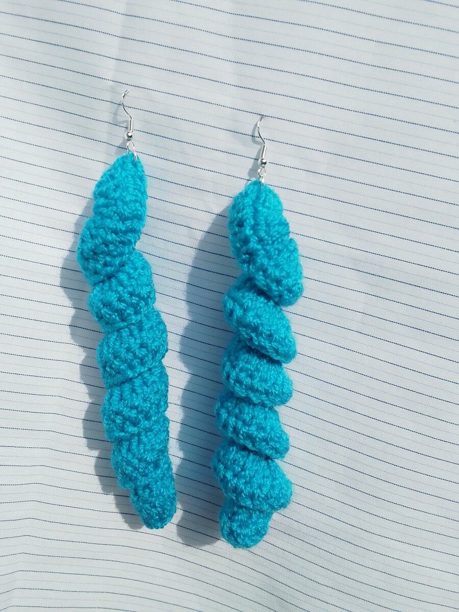 Handmade Crochet Spiral Earrings