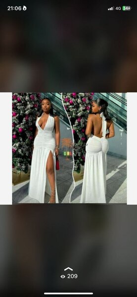 Robe élancée dos nu blanche