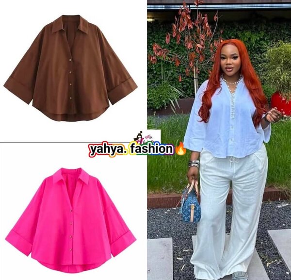 Chemisier ample en coton