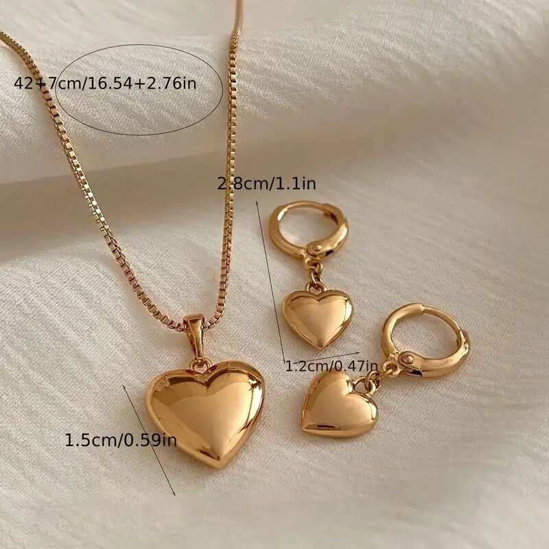 Heart Chain with earings