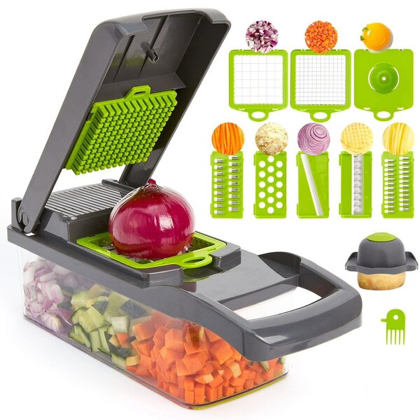 14pcs Kitchen Vegetable Cutter, Salad, Vegetable,chopper, sl