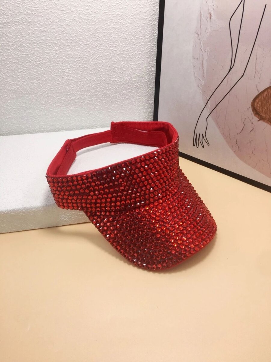 Visière en strass glamour