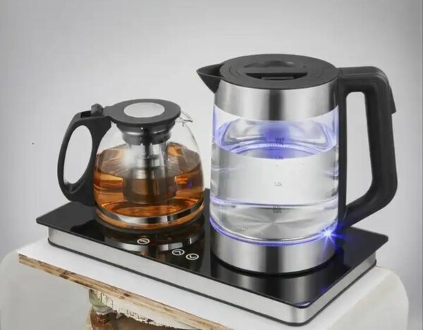 BOUILLOIRE+THÉIÈRE SUR PLAQUE CHAUFFANTE TACTILE