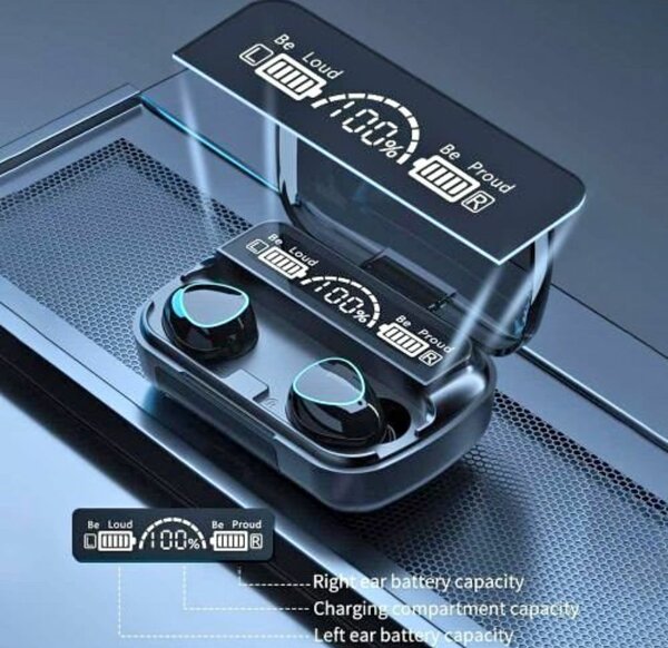 Écouteurs bluetooth M10 en power bank