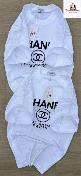 T-shirt blanc à imprimé tendance