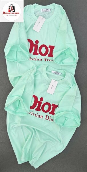 T-shirts en coton vert imprimé
