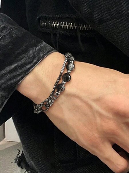 Bracelet homme tendance en acier