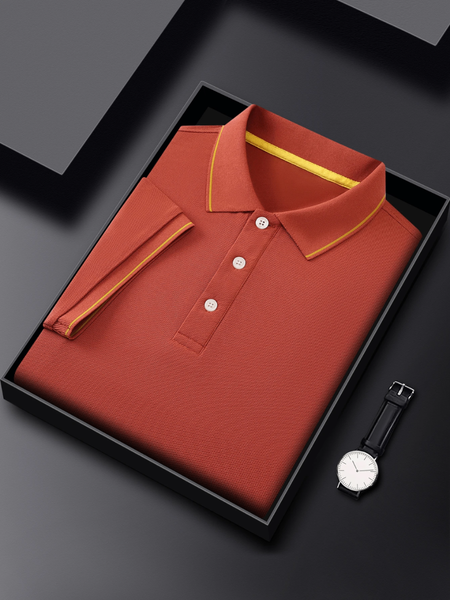 Polo en coton rouge chic