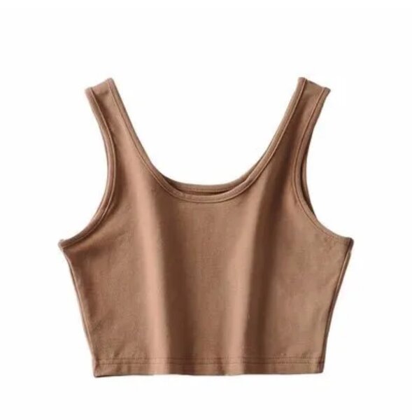 Top court vert sans manches