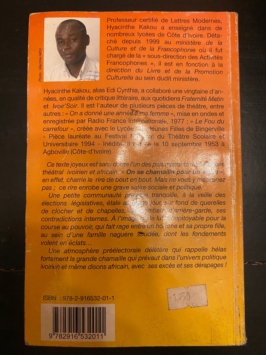 Pièce humoristique "On se chamaille pour un siège"