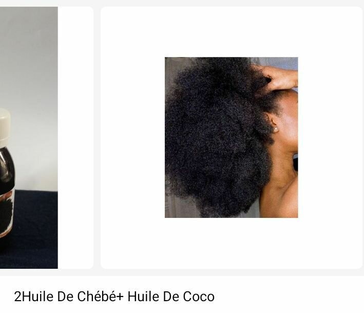 2 huiles de chebé et huile de coco
