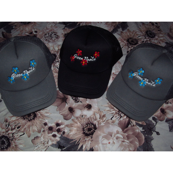Floral Embroidered Trucker caps
