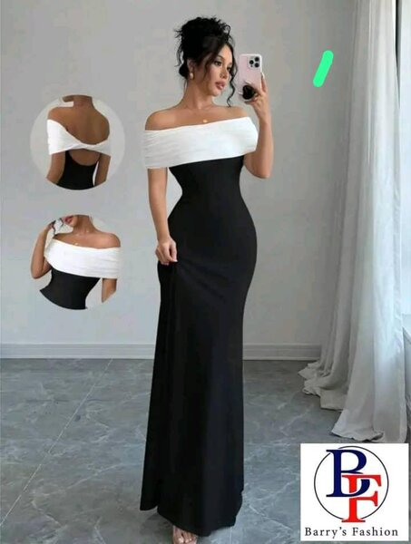 Robe de soirée élégante bicolore