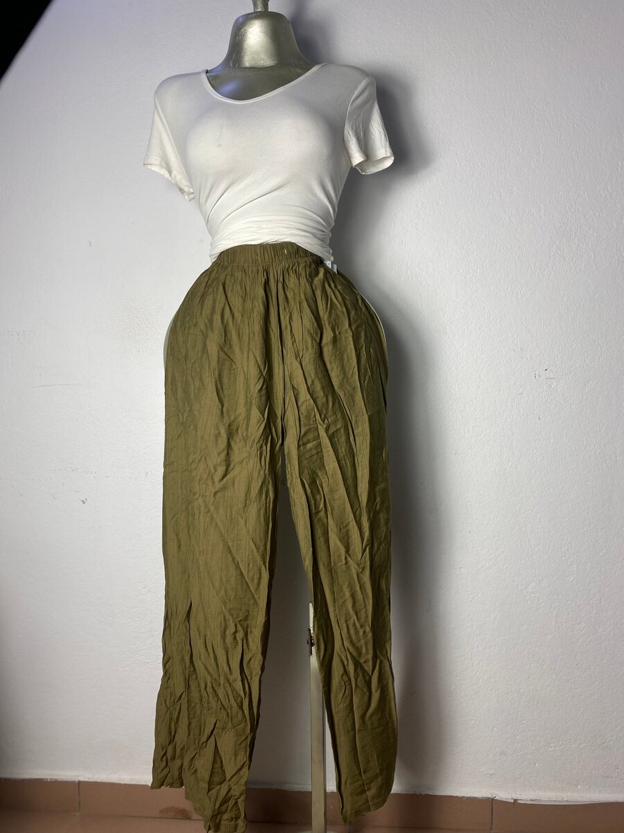 Pantalon ample en lin pour femme