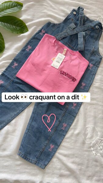 Ensemble Fille Salopette & T-shirt