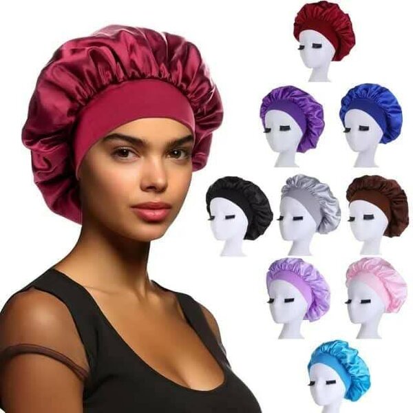 Bonnet en satin pour cheveux