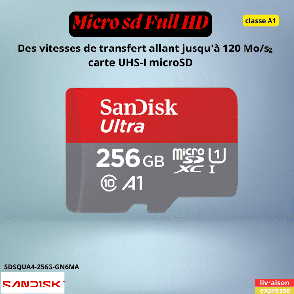 Carte microSD Sandisk Ultra 256GB