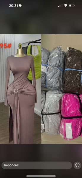 Robe maxi élégante fendue