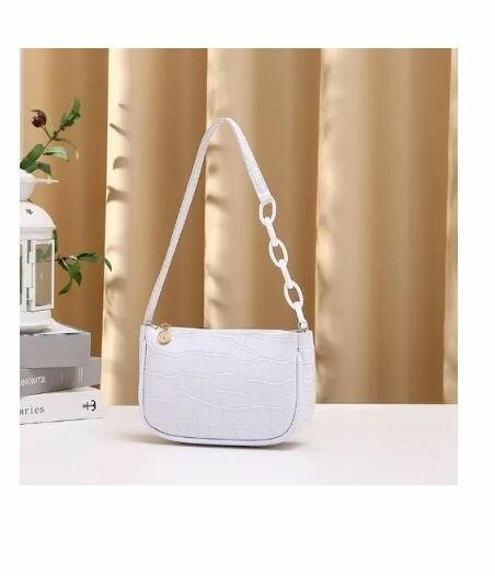 Sac à main croco blanc élégant