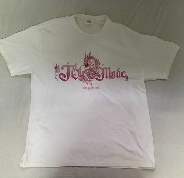 T-shirt blanc imprimé dragon