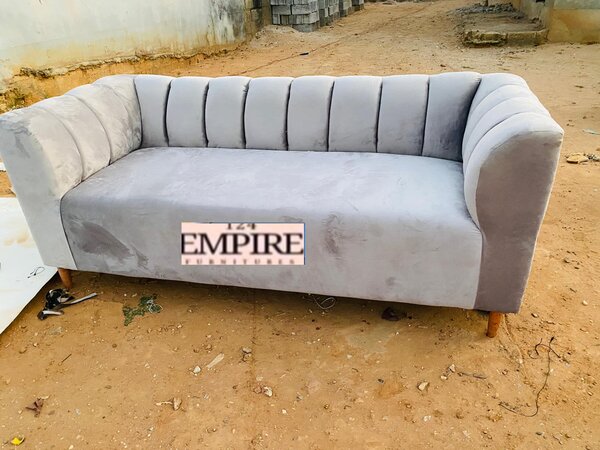 Sofa with grey upholstery