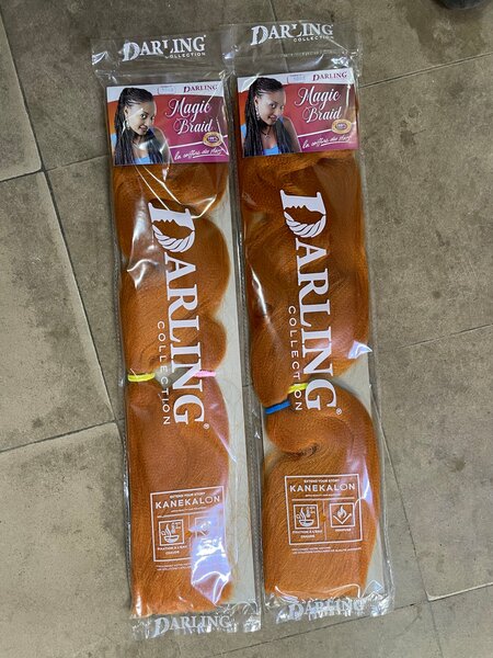 Fibres Kanekalon Braid Orange